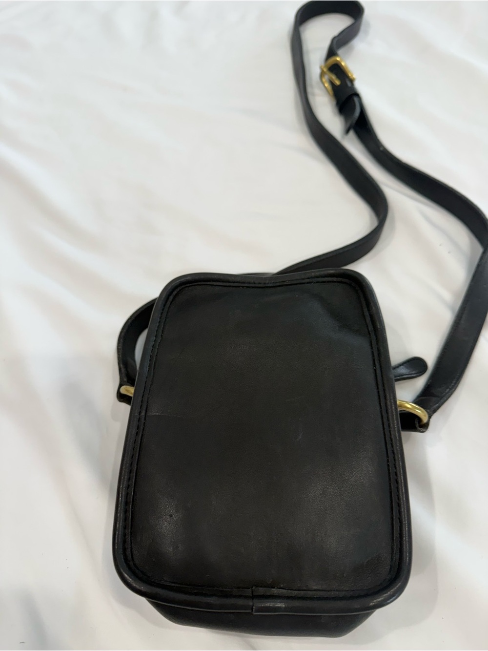 COACH VTG Kit Black Leather Crossbody 9973 # Style Camera Bag Zip Closure. - Picture 5 of 8